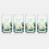 Personalize Lotus flowerブライダルシャワーありがとう ガラス缶 (裏面)