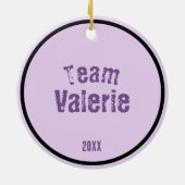 Personalize Lupus Support彼女の戦いは私のボクシング セラミックオーナメント (裏面)