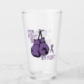 Personalize Lupus Support彼女の戦いは私のボクシング タンブラーグラス (正面)