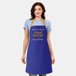 Personalize Maid Service Entrepreneur Blue エプロン