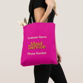 Personalize Maid Service Entrepreneur Hot Pink  トートバッグ (クローズアップ)