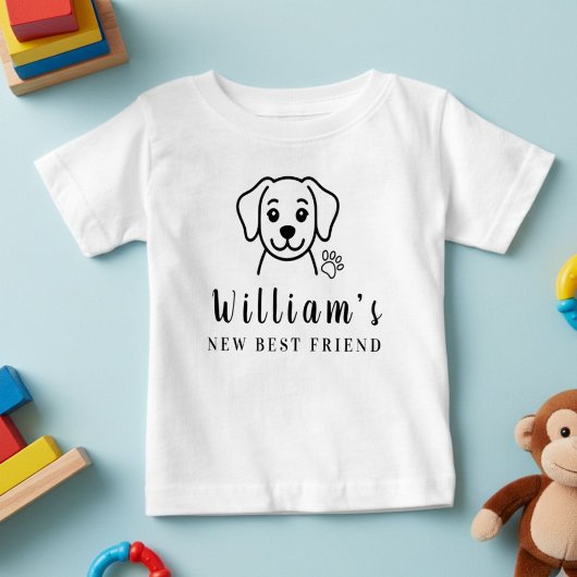 Personalize Minimalist Pet Best Friends BFF ベビーTシャツ