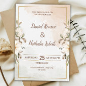 Personalize Minimalistic Floral wedding Invitation 招待状