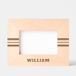 Personalize | Modern Simple Add Name, レーザー彫刻フレーム