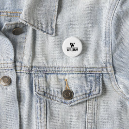 Personalize Monogram Name Button 缶バッジ
