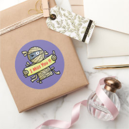 Personalize Mummy You Round 恋しく思ステッカー ラウンドシール