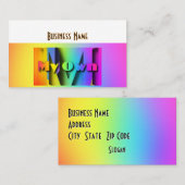 Personalize My Own  Rainbow  名刺 (正面/裏面)