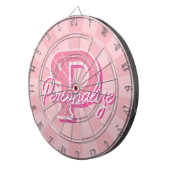Personalize Name and Letter on Pastel Pink Color ダーツボード (正面右)