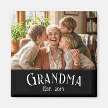 Personalize Name Grandma Est Year Photo Gift