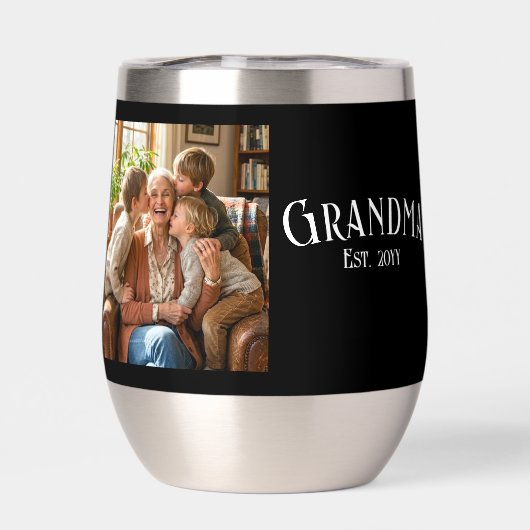 Personalize Name Grandma Established Year Photo (背面)