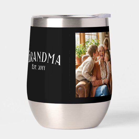 Personalize Name Grandma Established Year Photo (左面)