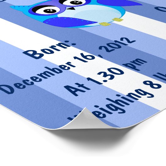 Personalize Name meaning keepsake nursery room ポスター (角)