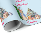 Personalize Name Peter the Rabbit初めてのクリスマス ラッピングペーパー (ロールコーナー)