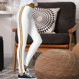 Personalize Name Quote Active Women Striped Yoga  レギンス