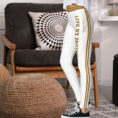 Personalize Name Quote Active Women Striped Yoga レギンス