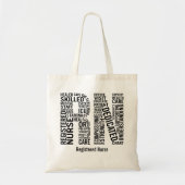 Personalize Name Registered Nurse RN トートバッグ (正面)