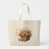 Personalize October Marigold Tote Bag ラージトートバッグ (裏面)