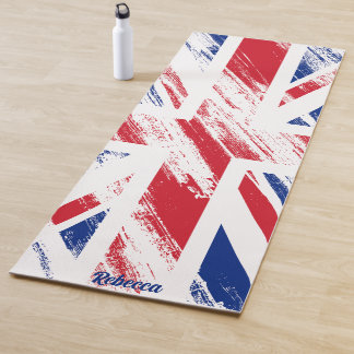 Personalize Old Vintage Grunge United Kingdom Flag ヨガマット