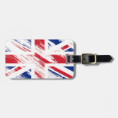 Personalize Old Vintage Grunge United Kingdom Flag ラゲッジタグ (正面横)