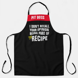 Personalize Opinion Funny Chef Apron - Grill! エプロン