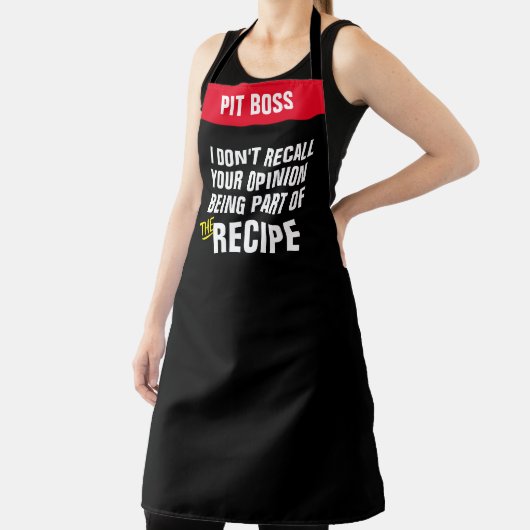 Personalize Opinion Funny Chef Apron - Grill! エプロン (インサイチュ)