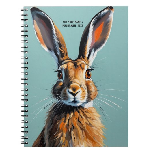 PERSONALIZE Painted Rabbit | Notebook Journal ノートブック (正面)