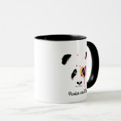 Personalize Pandaハートベア マグカップ (正面右)