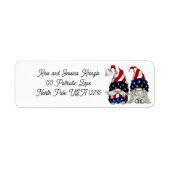 Personalize Patriotic Gnome Return Address Labels ラベル (正面)