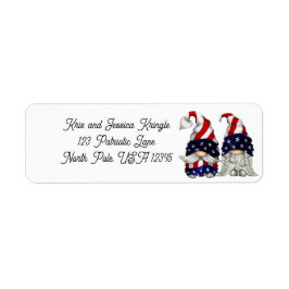 Personalize Patriotic Gnome Return Address Labels ラベル