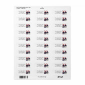 Personalize Patriotic Gnome Return Address Labels ラベル (フルシート)