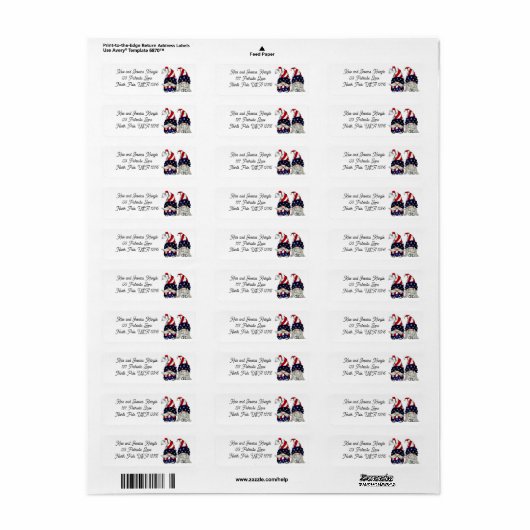 Personalize Patriotic Gnome Return Address Labels ラベル (フルシート)