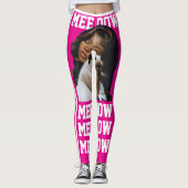 Personalize Pet Cat Mom Love Hot Pink White Photo レギンス (正面)