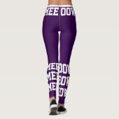 Personalize Pet Cat Mom Love Purple White Photo レギンス (裏面)