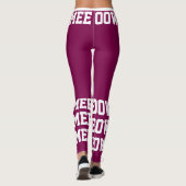 Personalize Pet Cat Mom Love Wine White Photo レギンス (裏面)