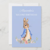 Personalize Peter Rabbit 2nd誕生日招待状 案内状 (正面)