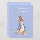 Personalize Peter Rabbit 2nd誕生日招待状 案内状 (正面/裏面)