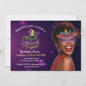 Personalize Photo Masquerade Masks Mardi Gras 招待状 (正面)