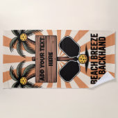 PERSONALIZE Pickleballビーチブリーズ&バックハンド ビーチタオル (正面)