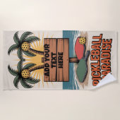 PERSONALIZE Pickleball Paradiseトーナメントクラブ ビーチタオル (正面)