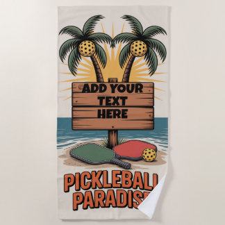 PERSONALIZE Pickleball Paradiseトーナメントクラブ ビーチタオル