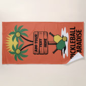 PERSONALIZE Pickleball Paradise Tournament Club ビーチタオル (正面)