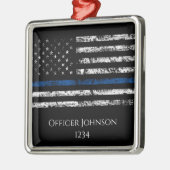 Personalize police officer gift  メタルオーナメント (左)