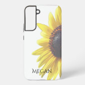 Personalize Pretty Yellow Sunflower Samsung Galaxyケース (裏面)