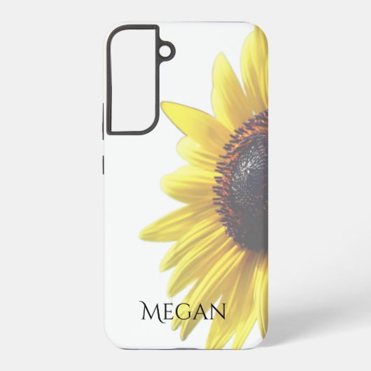 Personalize Pretty Yellow Sunflower Samsung Galaxyケース (裏面)