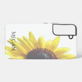 Personalize Pretty Yellow Sunflower Samsung Galaxyケース (裏面横)