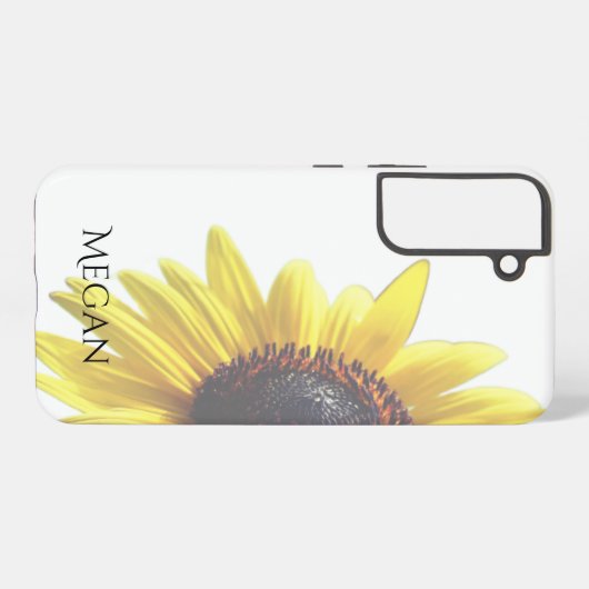 Personalize Pretty Yellow Sunflower Samsung Galaxyケース (裏面横)
