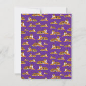 Personalize Purple Orange Jungle Tiger Script ノートカード (裏面)