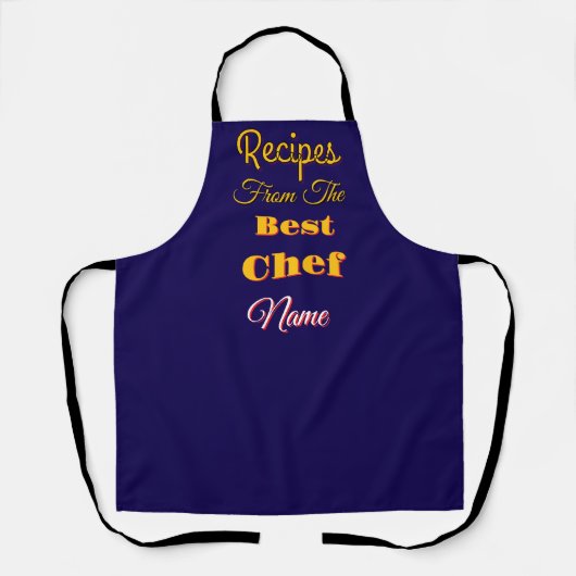 Personalize Recipes From The Best Chef Dk Blue  エプロン (正面)