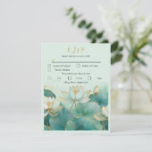 Personalize Response Card Lotus flower 出欠カード (スタンド正面)