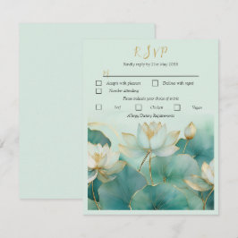Personalize Response Card Lotus flower 出欠カード